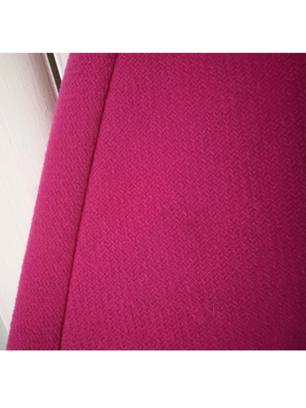 J Crew Cocoon Pink Italian Stadium Cloth Nello Gori Wool Long Coat Jacket Sz 4 - Picture 5 of 16